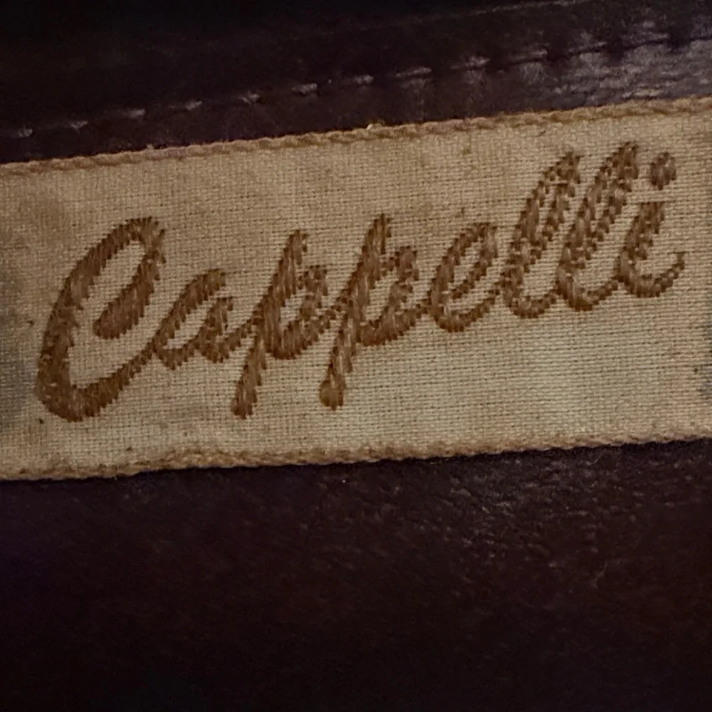 Cappelli Straworld Brown Leather and Tan Woven Briefcase